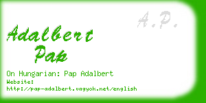 adalbert pap business card